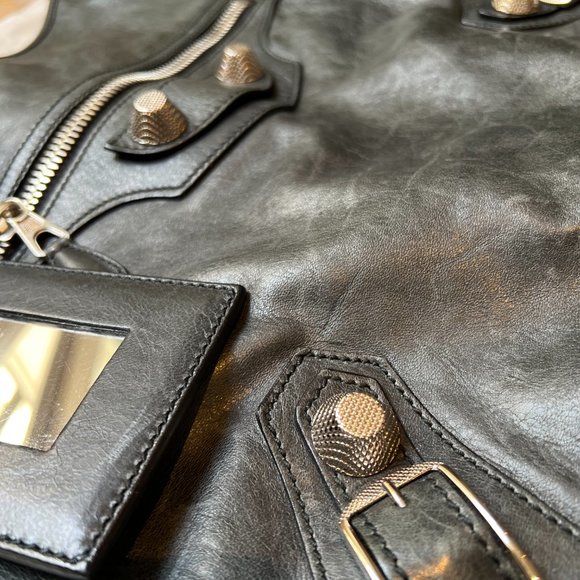 Balenciaga Black Motocross Agneau Giant Hobo Bag - Picture 6 of 8